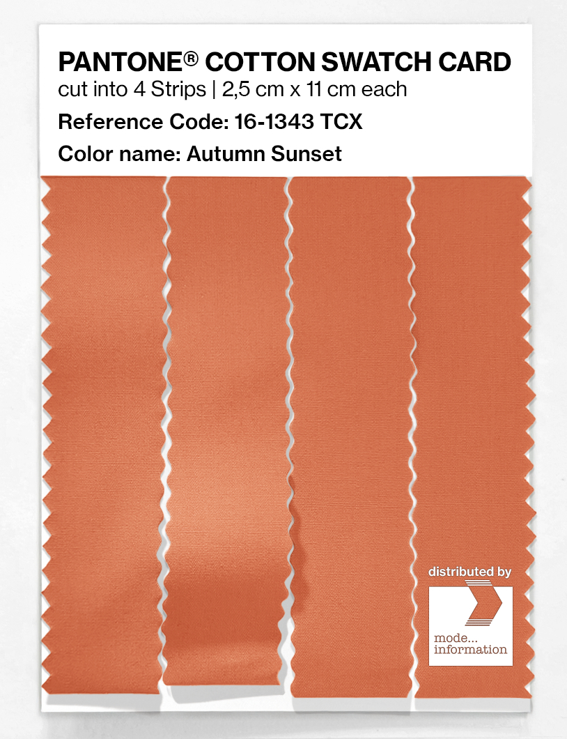 Artikelbild 3 des Artikels “PANTONE® COTTON SWATCH CARD 16-1343 TCX Autumn Sunset “