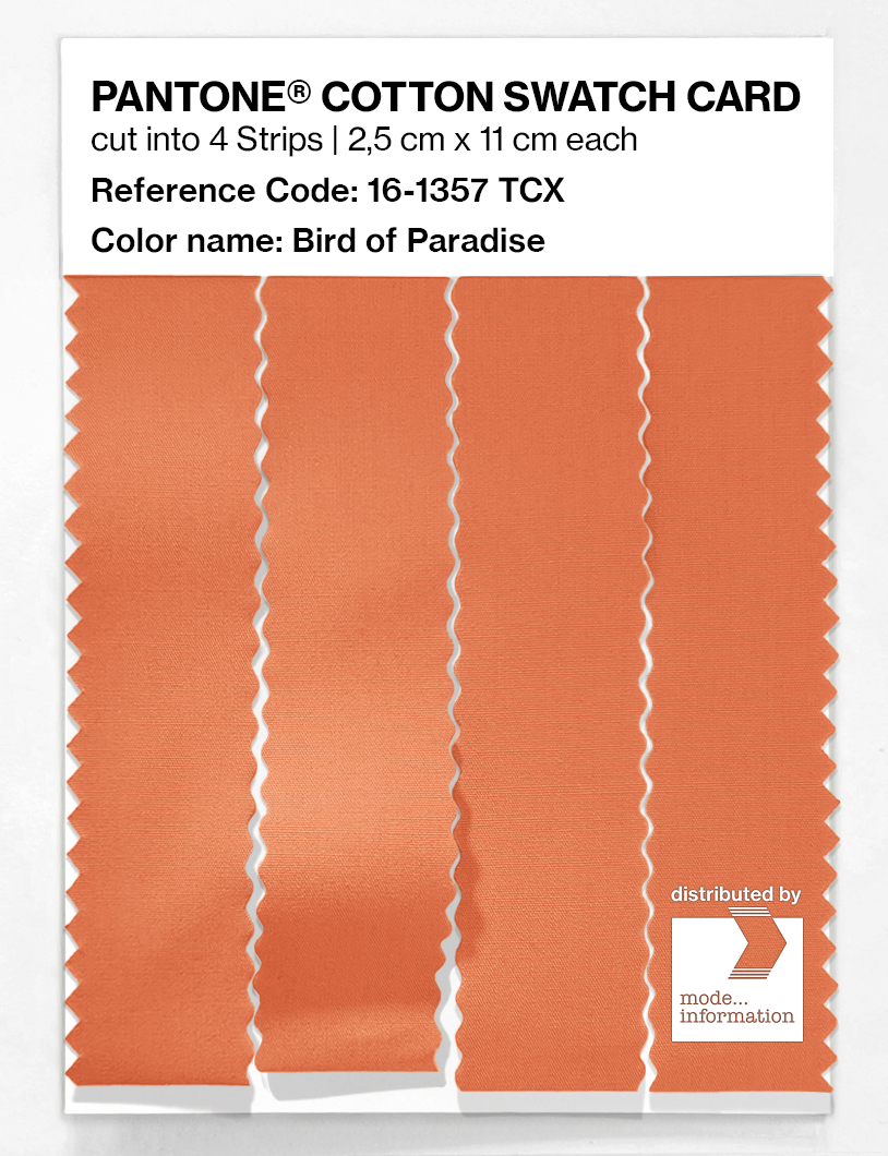 Artikelbild 3 des Artikels “PANTONE® COTTON SWATCH CARD 16-1357 TCX Bird of Paradise “
