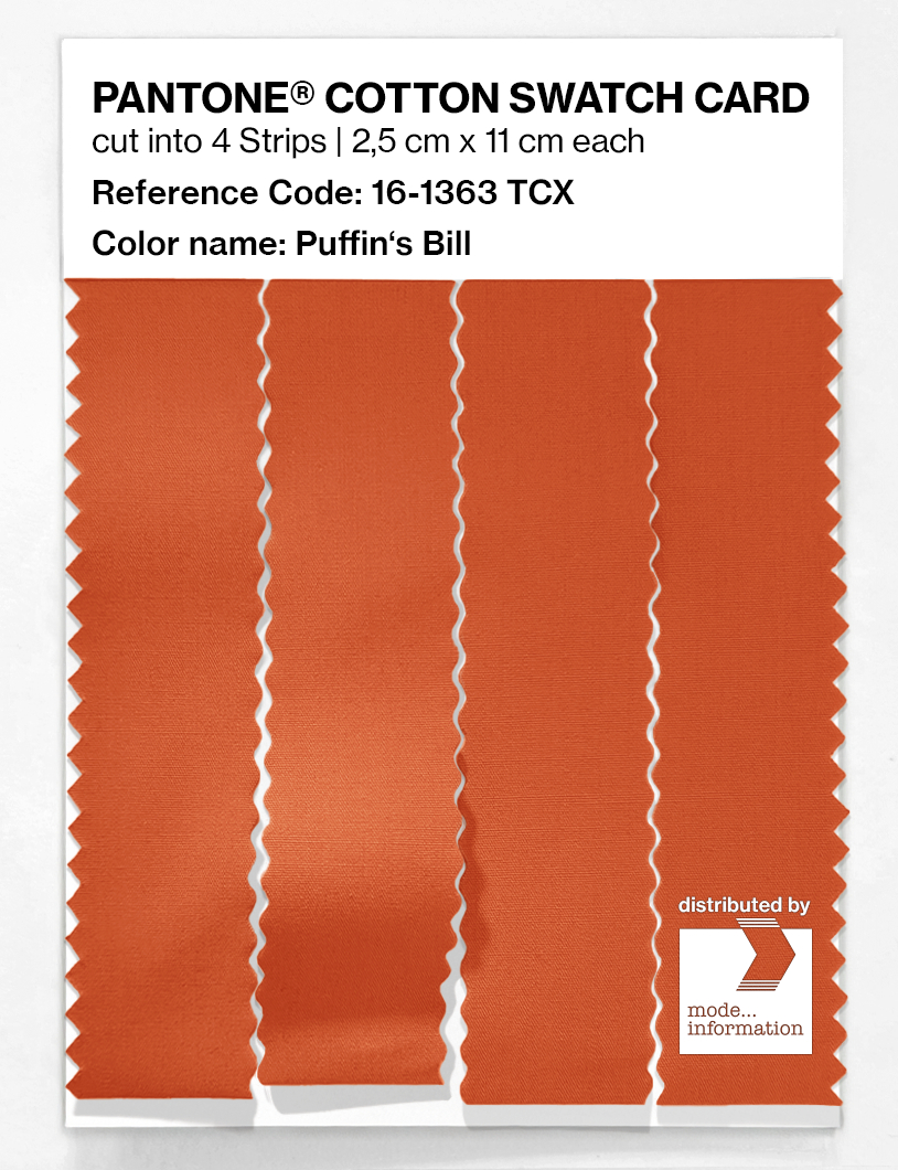 Artikelbild 3 des Artikels “PANTONE® COTTON SWATCH CARD 16-1363 TCX Puffin's Bill “