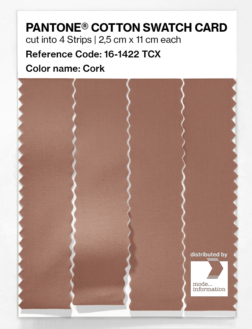 Product image 3 of the product “PANTONE® COTTON SWATCH CARD 16-1422 TCX Cork ”