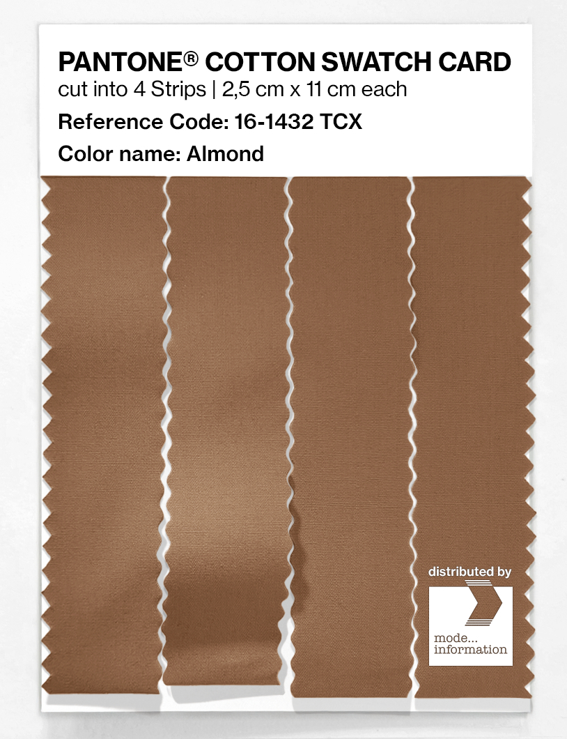 Product image 3 of the product “PANTONE® COTTON SWATCH CARD 16-1432 TCX Almond ”
