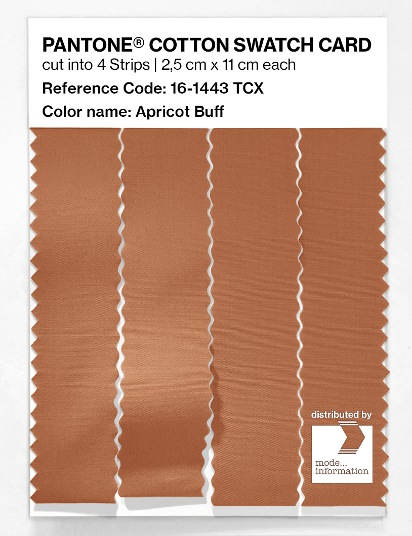 Product image 3 of the product “PANTONE® COTTON SWATCH CARD 16-1443 TCX Apricot Buff ”