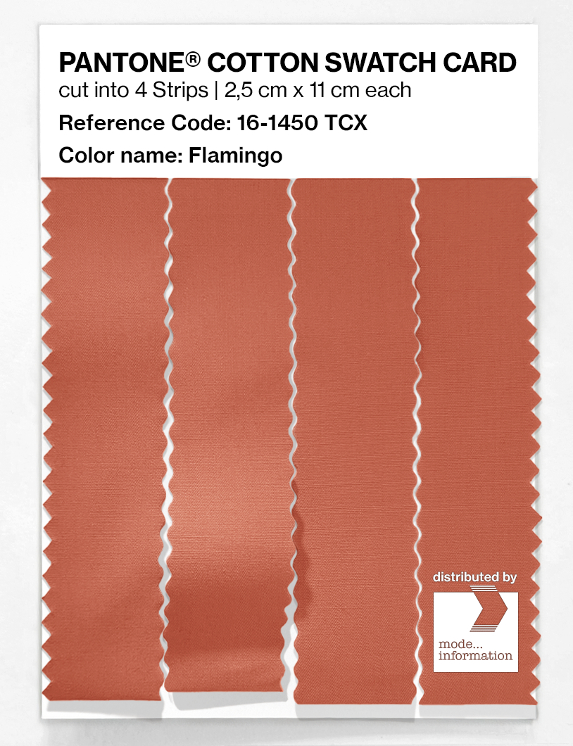 Product image 3 of the product “PANTONE® COTTON SWATCH CARD 16-1450 TCX Flamingo ”