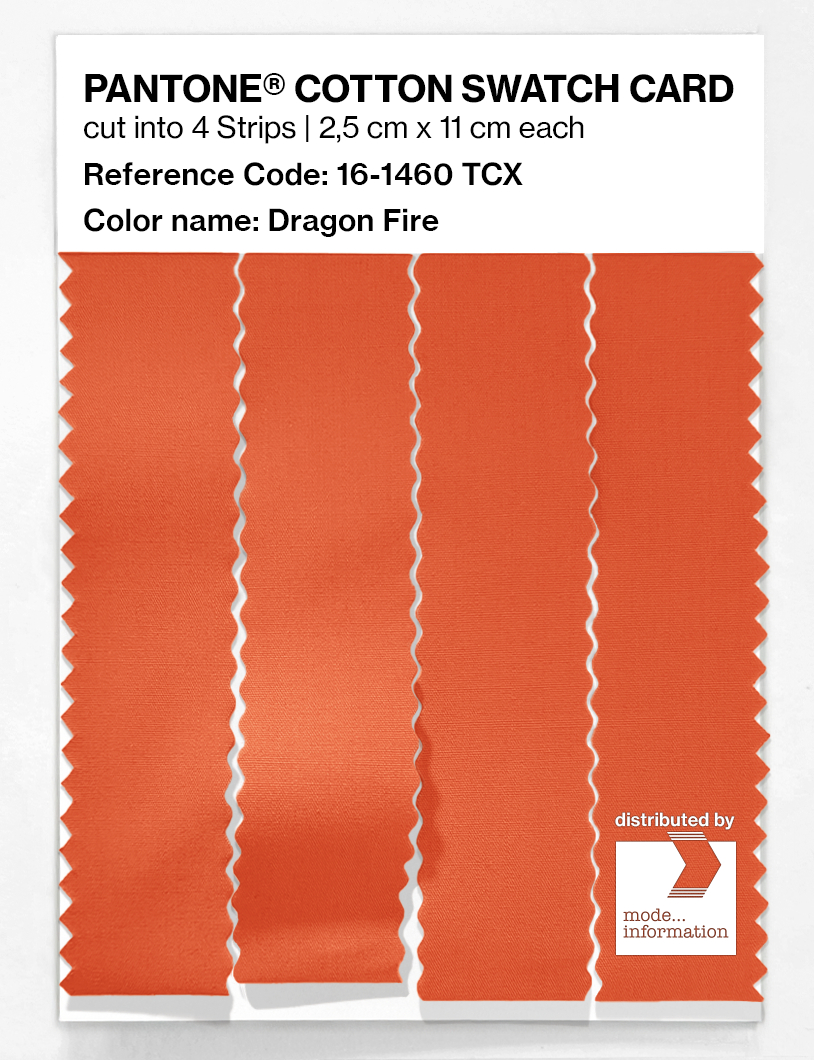 Artikelbild 3 des Artikels “PANTONE® COTTON SWATCH CARD 16-1460 TCX Dragon Fire “