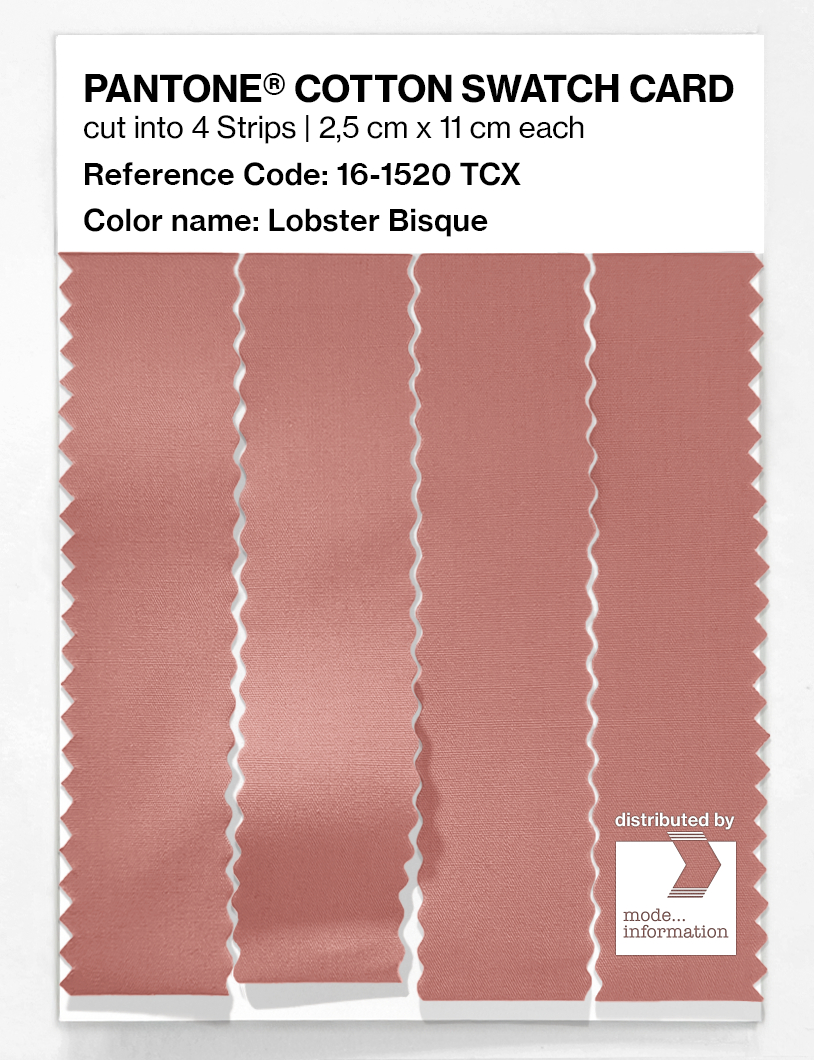 Product image 3 of the product “PANTONE® COTTON SWATCH CARD 16-1520 TCX Lobster Bisque ”