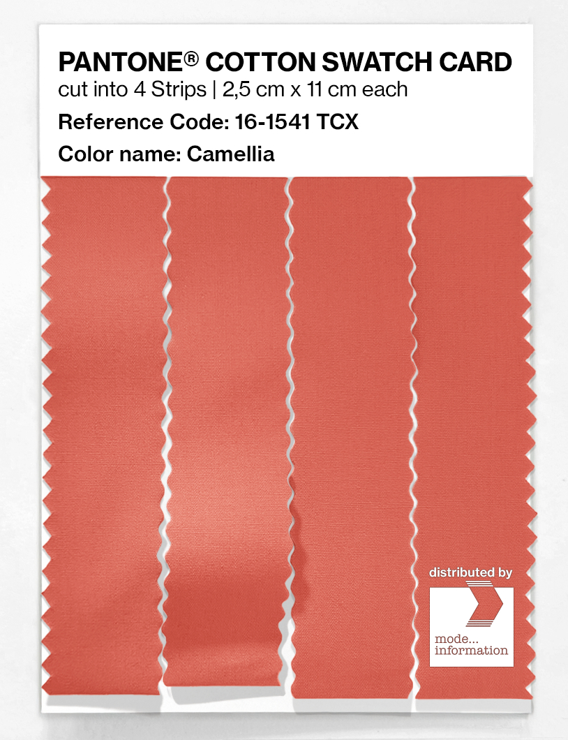 Product image 3 of the product “PANTONE® COTTON SWATCH CARD 16-1541 TCX Camellia ”