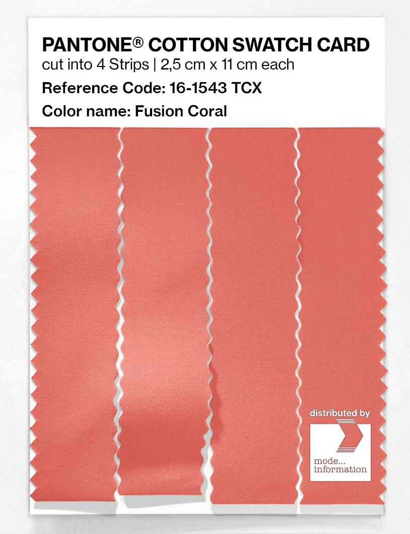 Artikelbild 3 des Artikels “PANTONE® COTTON SWATCH CARD 16-1543 TCX Fusion Coral “