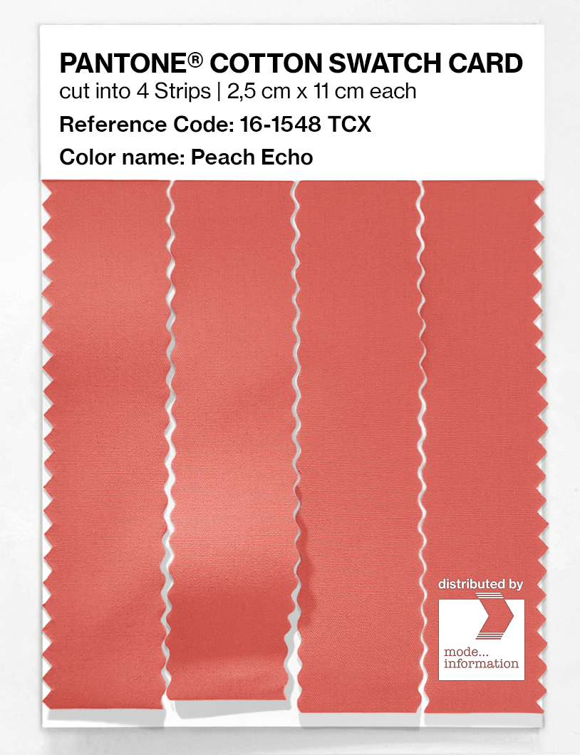 Product image 3 of the product “PANTONE® COTTON SWATCH CARD 16-1548 TCX Peach Echo ”