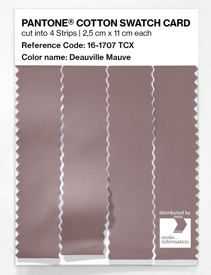 Product image 3 of the product “PANTONE® COTTON SWATCH CARD 16-1707 TCX Deauville Mauve ”