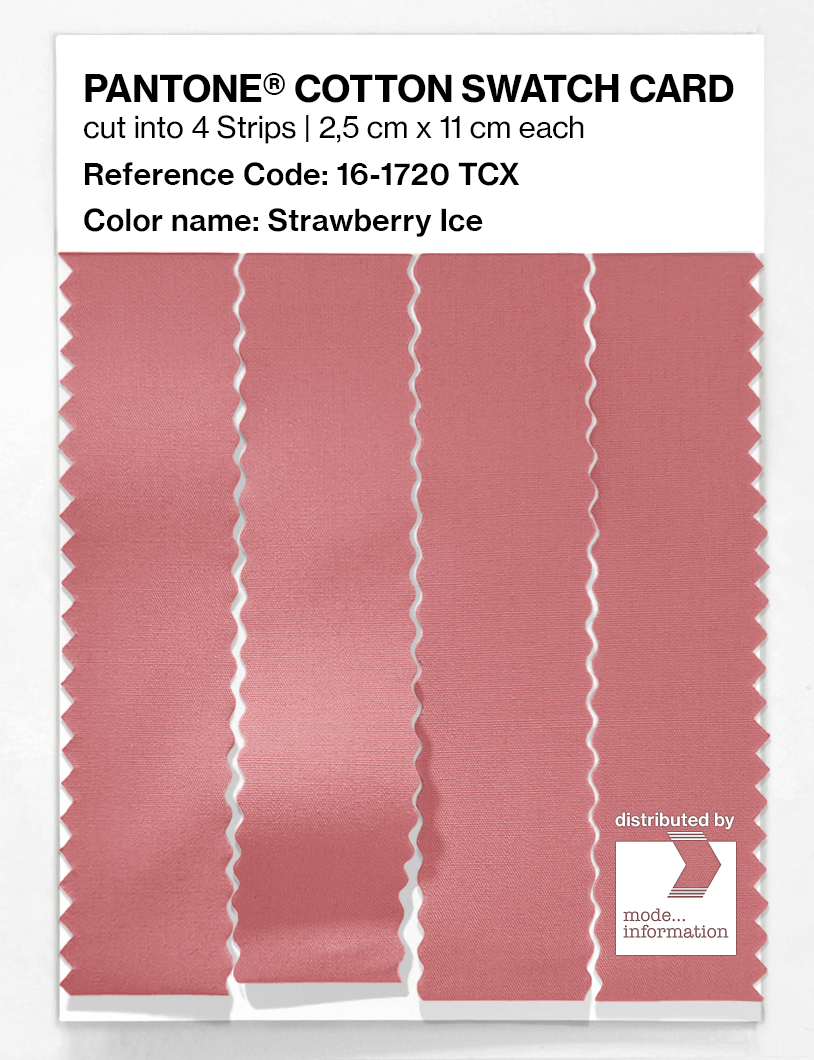 Product image 3 of the product “PANTONE® COTTON SWATCH CARD 16-1720 TCX Strawberry Ice ”