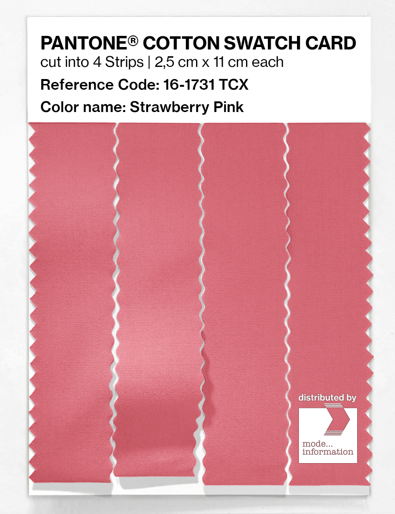 Product image 3 of the product “PANTONE® COTTON SWATCH CARD 16-1731 TCX Strawberry Pink ”