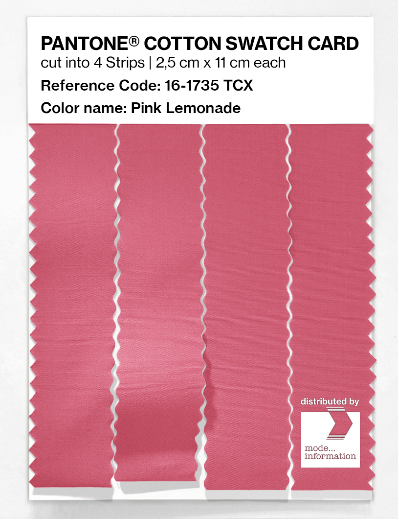Product image 3 of the product “PANTONE® COTTON SWATCH CARD 16-1735 TCX Pink Lemonade ”