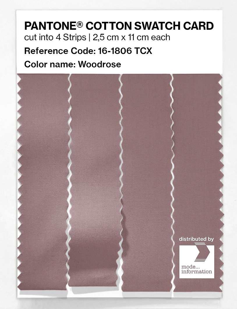 Product image 3 of the product “PANTONE® COTTON SWATCH CARD 16-1806 TCX Woodrose ”