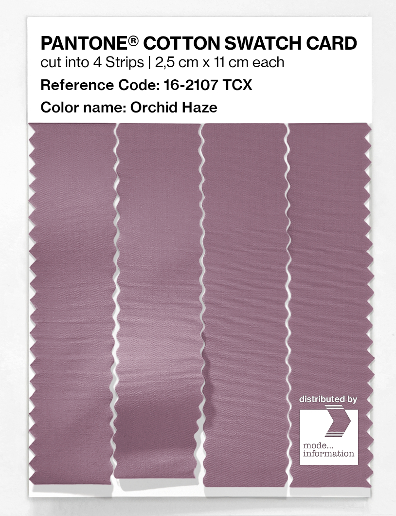 Product image 3 of the product “PANTONE® COTTON SWATCH CARD 16-2107 TCX Orchid Haze ”