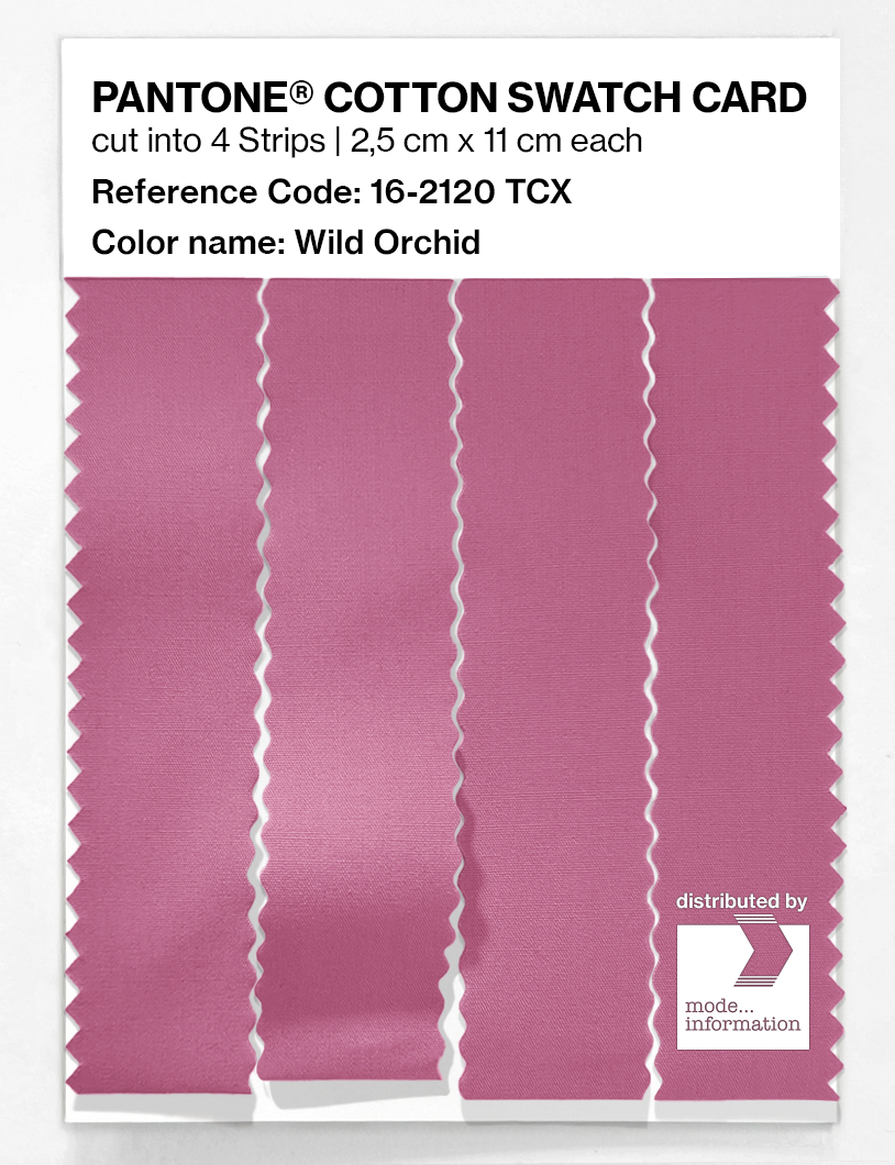 Product image 3 of the product “PANTONE® COTTON SWATCH CARD 16-2120 TCX Wild Orchid ”