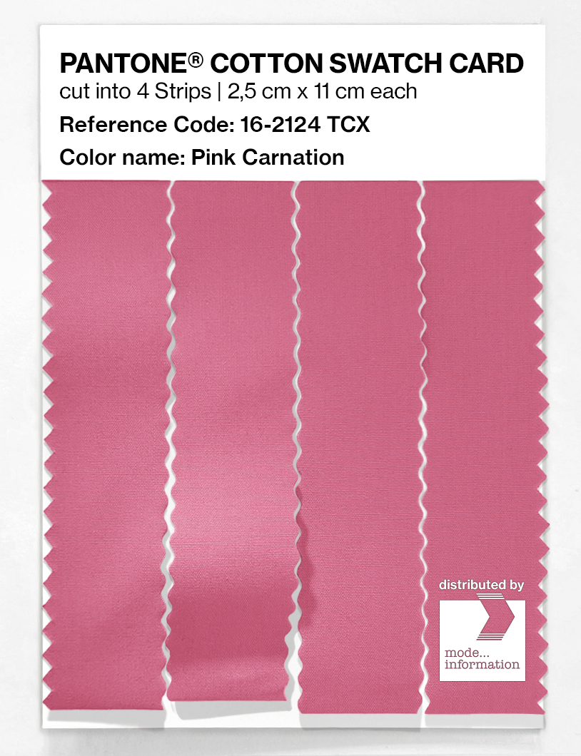 Product image 3 of the product “PANTONE® COTTON SWATCH CARD 16-2124 TCX Pink Carnation ”