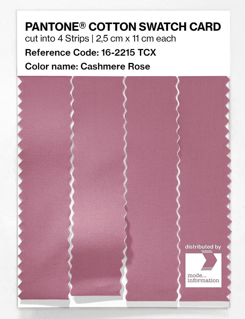 Product image 3 of the product “PANTONE® COTTON SWATCH CARD 16-2215 TCX Cashmere Rose ”
