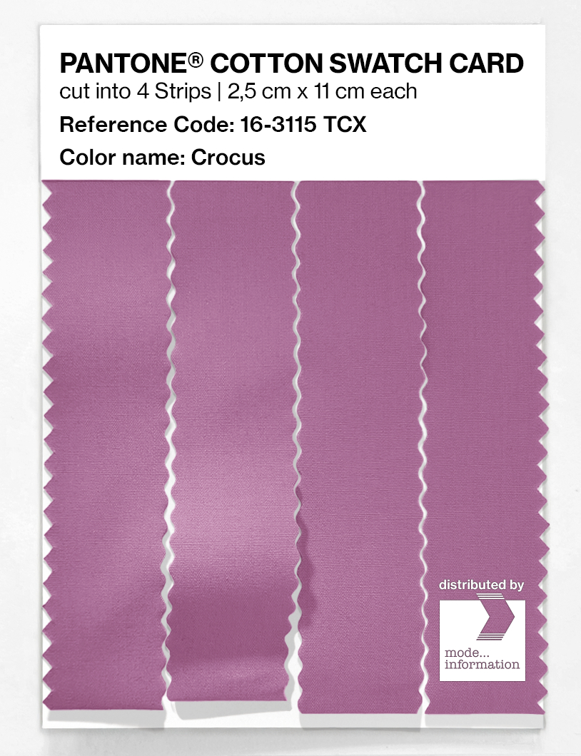 Product image 3 of the product “PANTONE® COTTON SWATCH CARD 16-3115 TCX Crocus ”