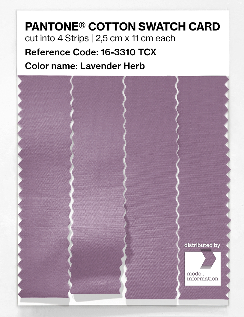 Product image 3 of the product “PANTONE® COTTON SWATCH CARD 16-3310 TCX Lavender Herb ”