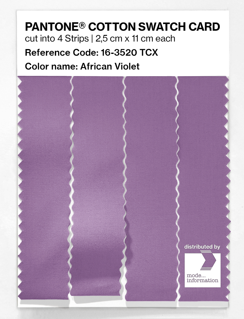 Product image 3 of the product “PANTONE® COTTON SWATCH CARD 16-3520 TCX African Violet ”