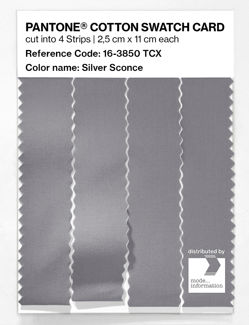 Artikelbild 3 des Artikels “PANTONE® COTTON SWATCH CARD 16-3850 TCX Silver Sconce “
