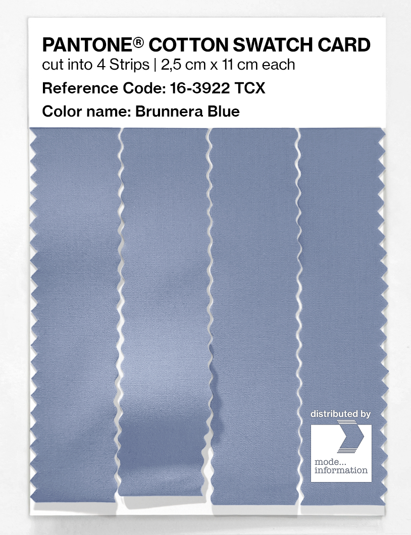 Product image 3 of the product “PANTONE® COTTON SWATCH CARD 16-3922 TCX Brunnera Blue ”