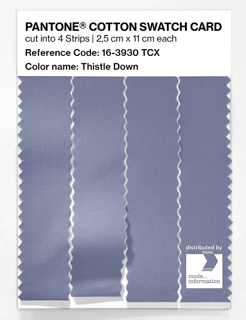 Product image 3 of the product “PANTONE® COTTON SWATCH CARD 16-3930 TCX Thistle Down ”