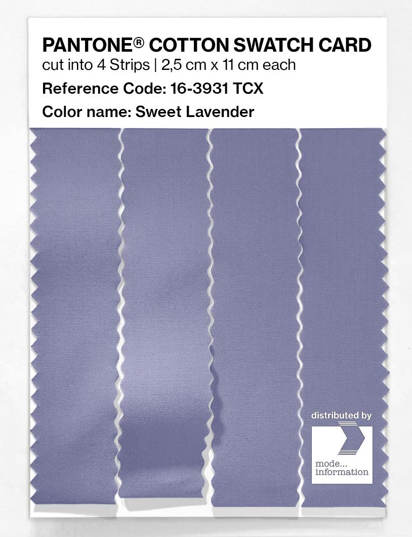 Product image 3 of the product “PANTONE® COTTON SWATCH CARD 16-3931 TCX Sweet Lavender ”