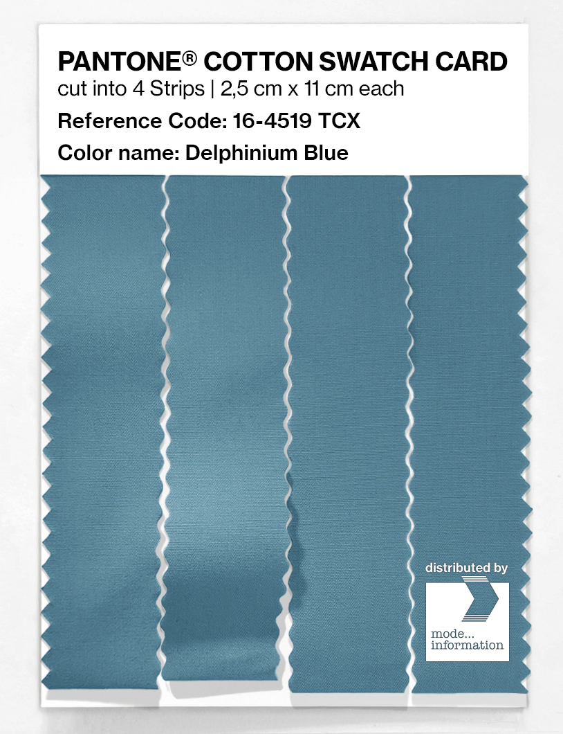 Product image 3 of the product “PANTONE® COTTON SWATCH CARD 16-4519 TCX Delphinium Blue ”