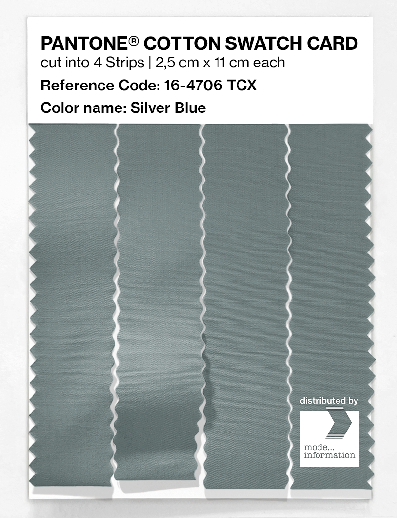 Product image 3 of the product “PANTONE® COTTON SWATCH CARD 16-4706 TCX Silver Blue ”