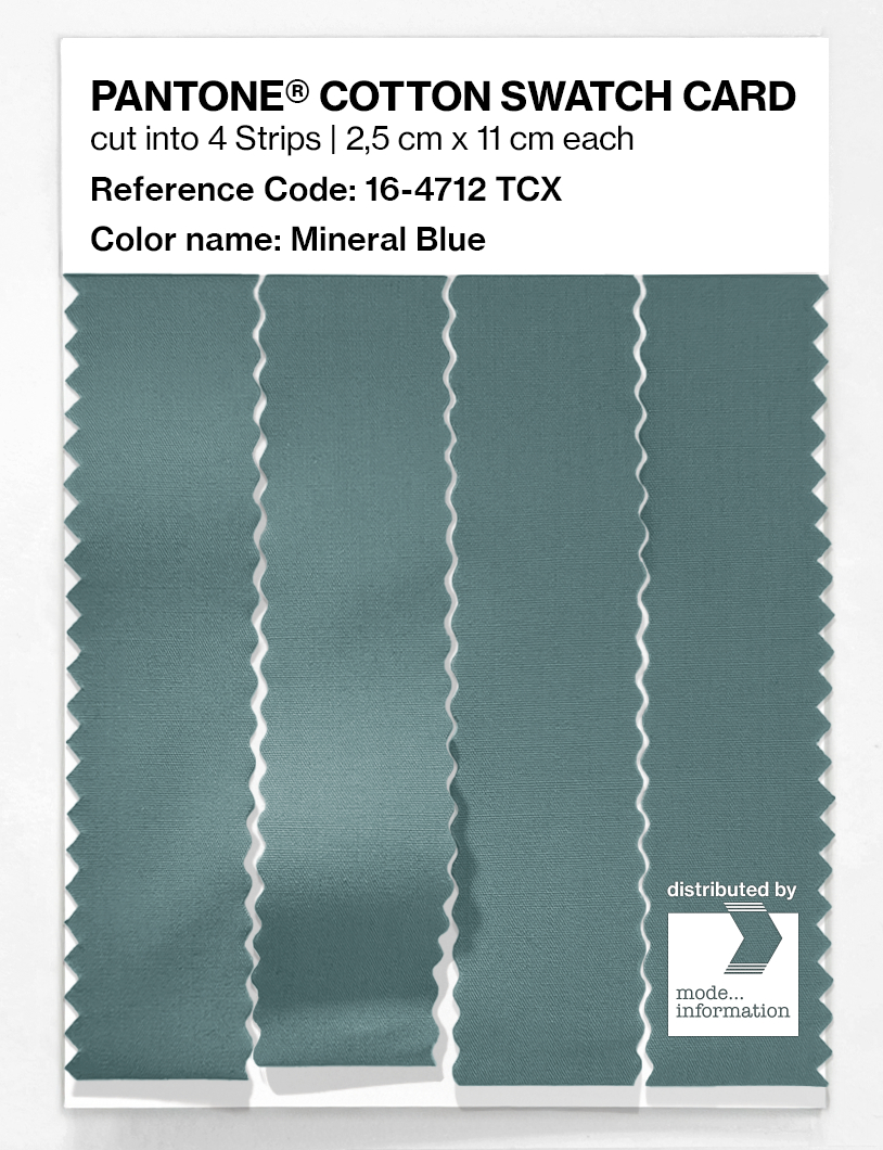 Product image 3 of the product “PANTONE® COTTON SWATCH CARD 16-4712 TCX Mineral Blue ”