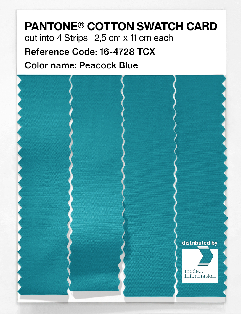 Artikelbild 3 des Artikels “PANTONE® COTTON SWATCH CARD 16-4728 TCX Peacock Blue “