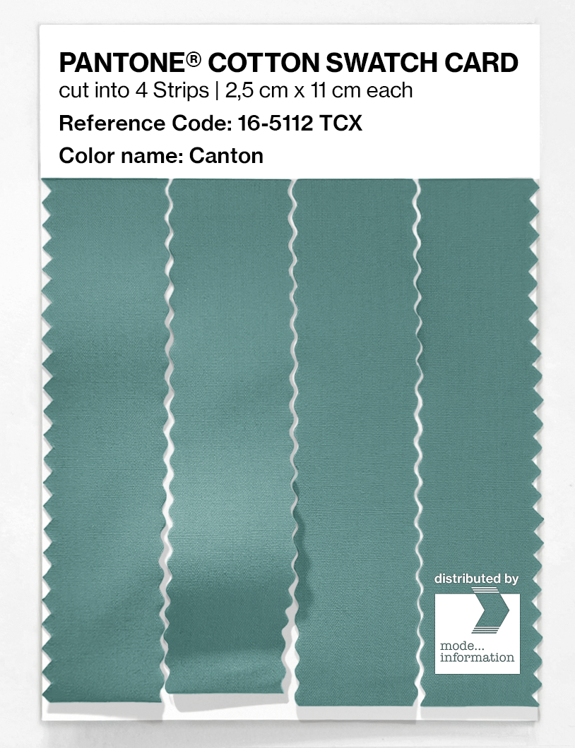 Product image 3 of the product “PANTONE® COTTON SWATCH CARD 16-5112 TCX Canton ”