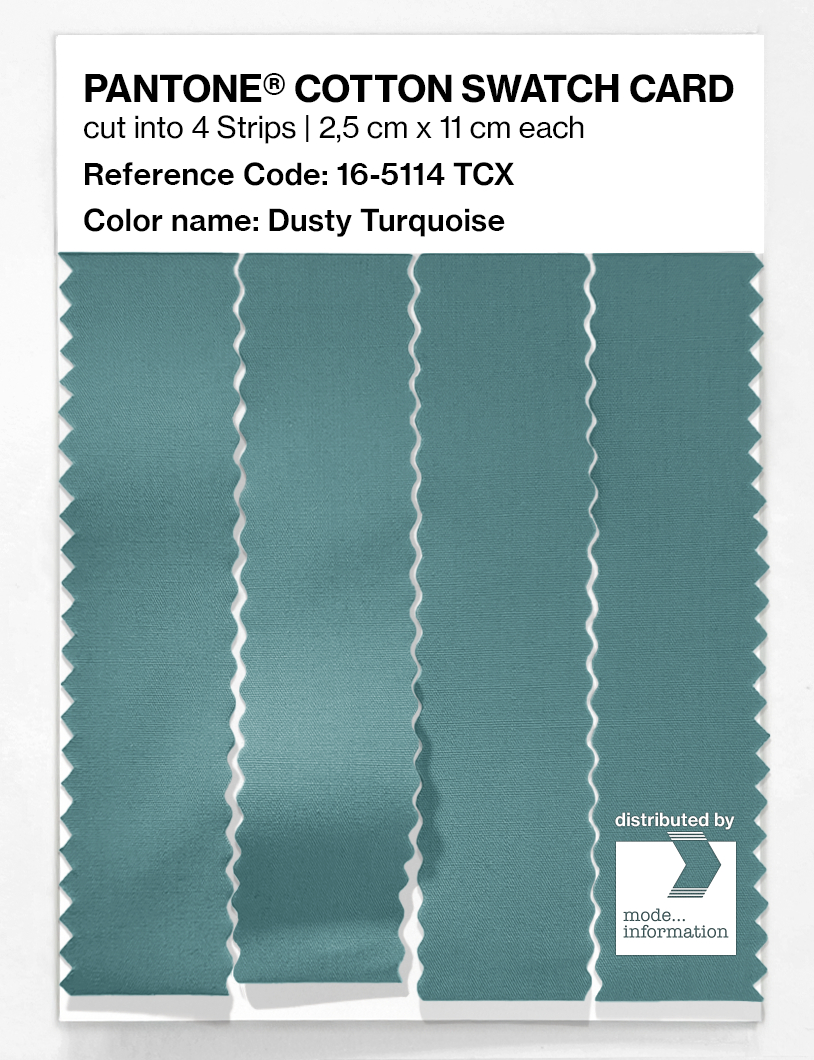 Product image 3 of the product “PANTONE® COTTON SWATCH CARD 16-5114 TCX Dusty Turquoise ”