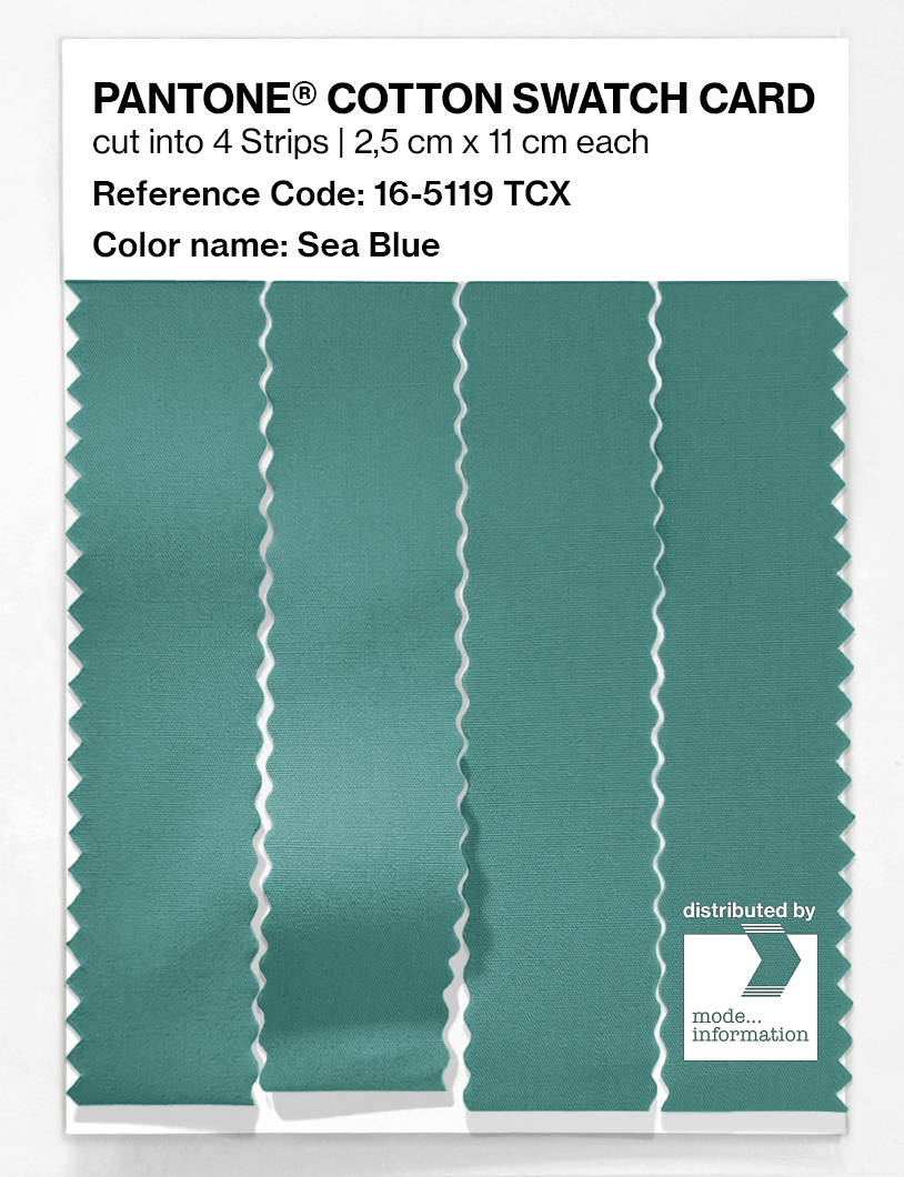 Product image 3 of the product “PANTONE® COTTON SWATCH CARD 16-5119 TCX Sea Blue ”