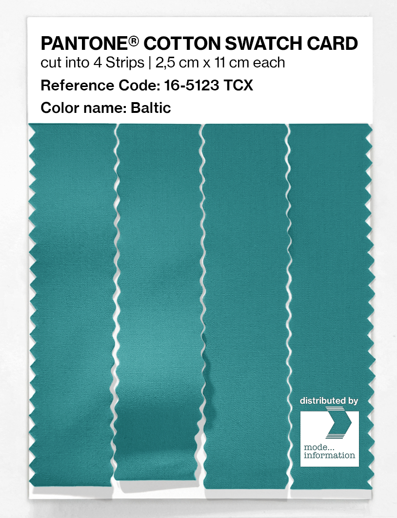 Product image 3 of the product “PANTONE® COTTON SWATCH CARD 16-5123 TCX Baltic ”