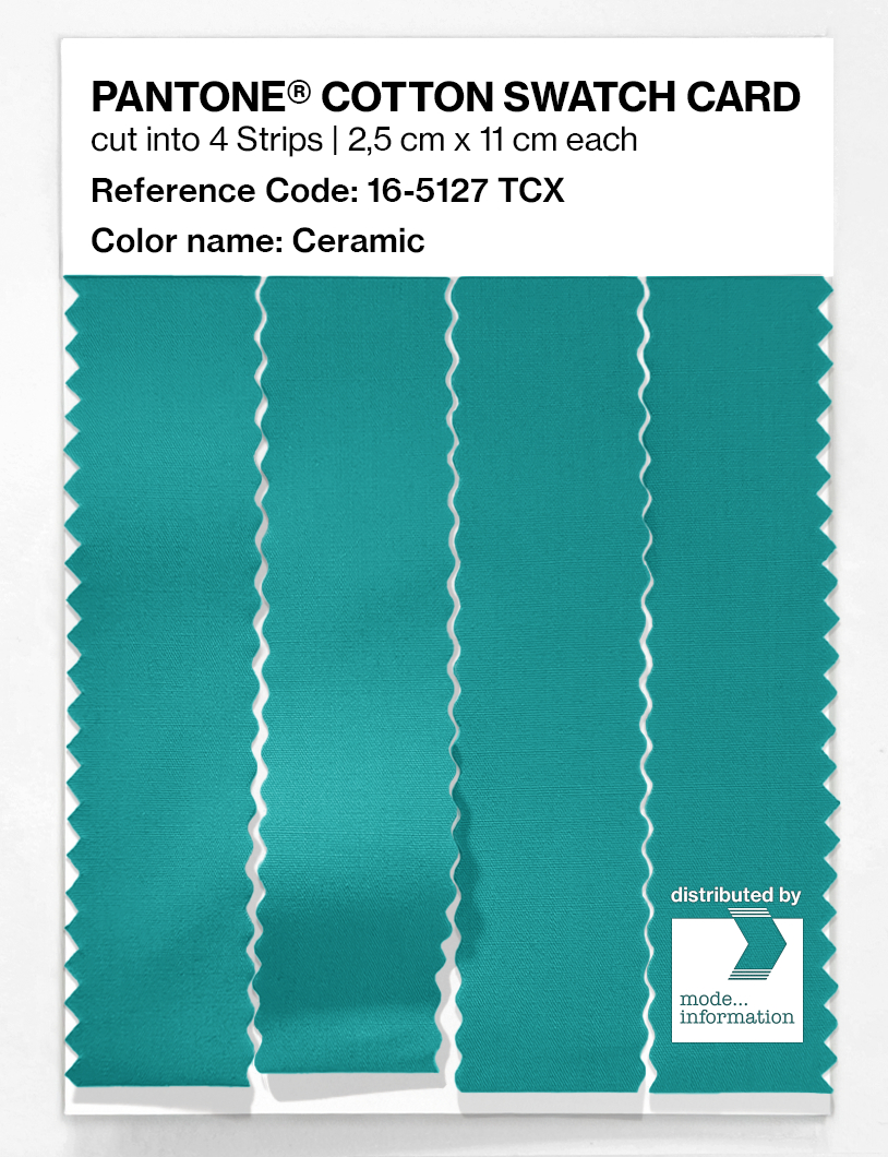 Product image 3 of the product “PANTONE® COTTON SWATCH CARD 16-5127 TCX Ceramic ”