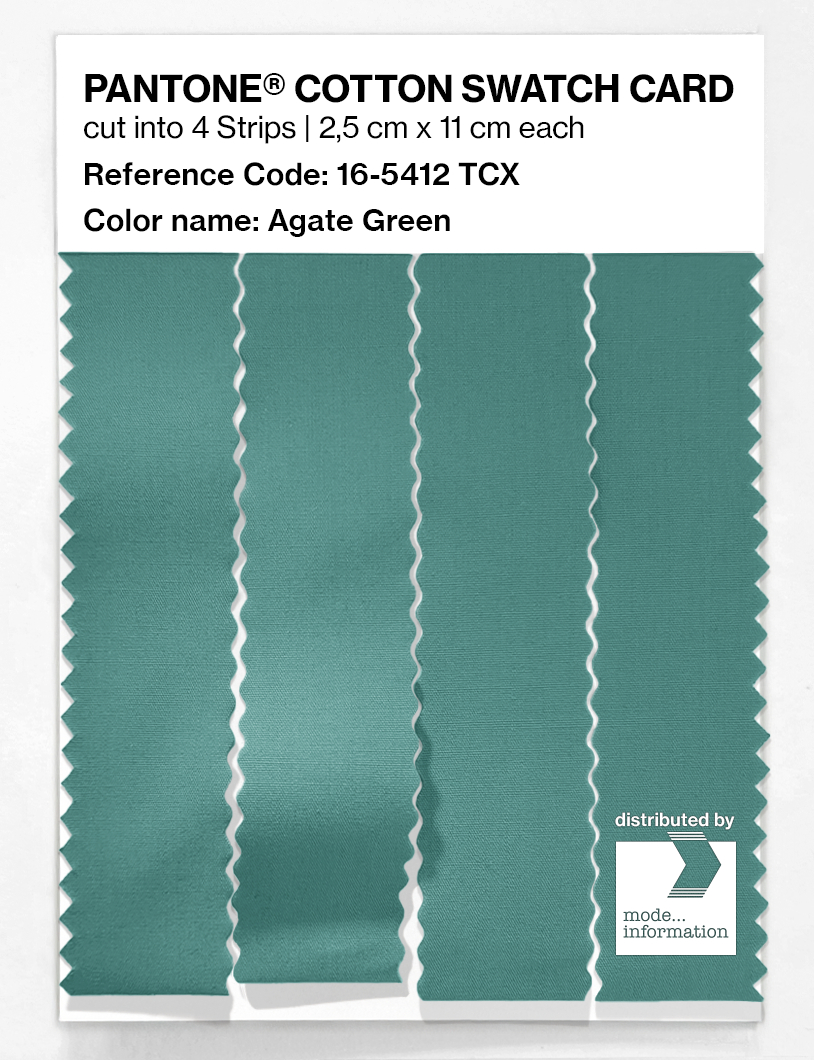 Product image 3 of the product “PANTONE® COTTON SWATCH CARD 16-5412 TCX Agate Green ”