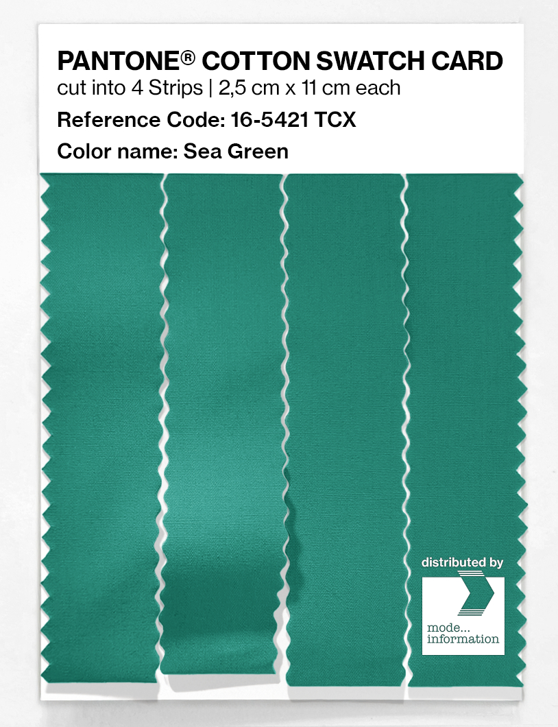 Artikelbild 3 des Artikels “PANTONE® COTTON SWATCH CARD 16-5421 TCX Sea Green “