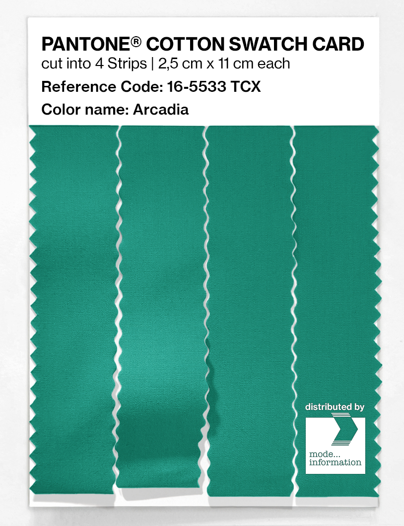 Product image 3 of the product “PANTONE® COTTON SWATCH CARD 16-5533 TCX Arcadia ”