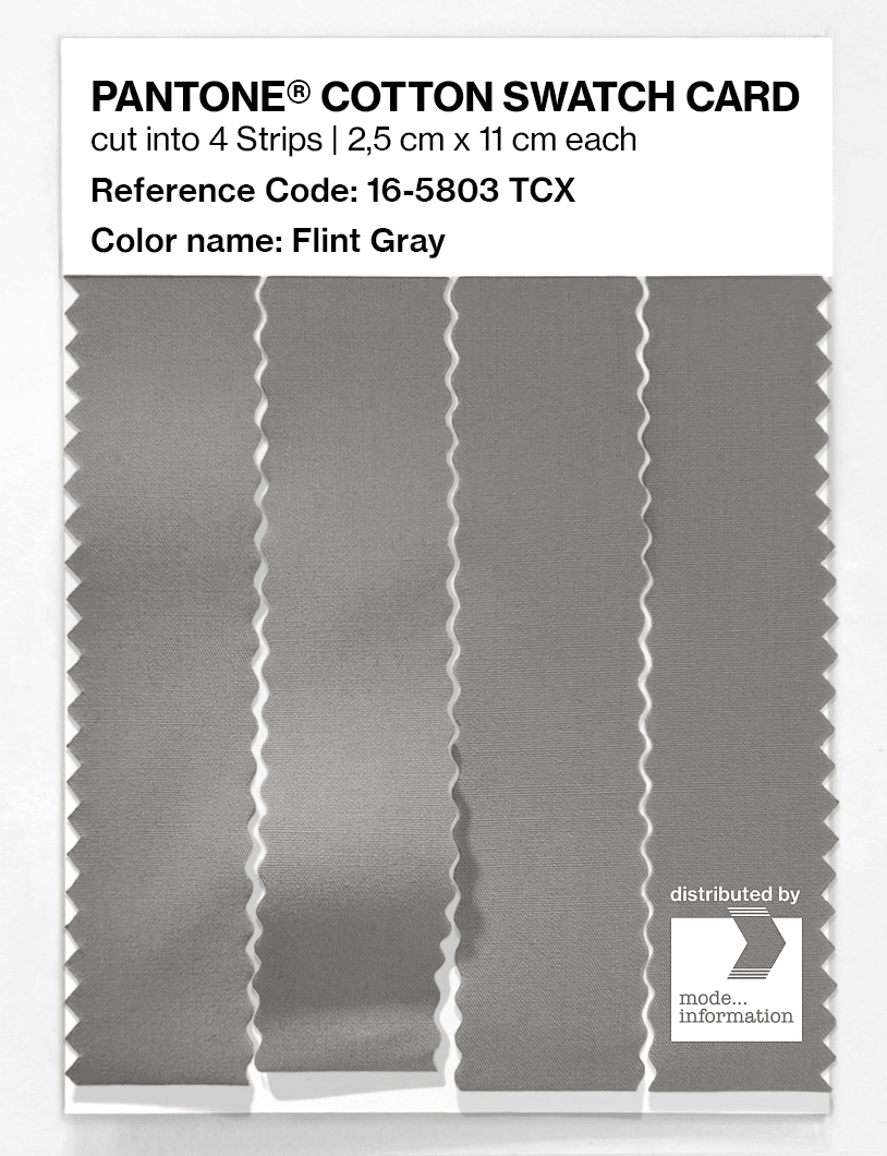 Product image 3 of the product “PANTONE® COTTON SWATCH CARD 16-5803 TCX Flint Gray ”