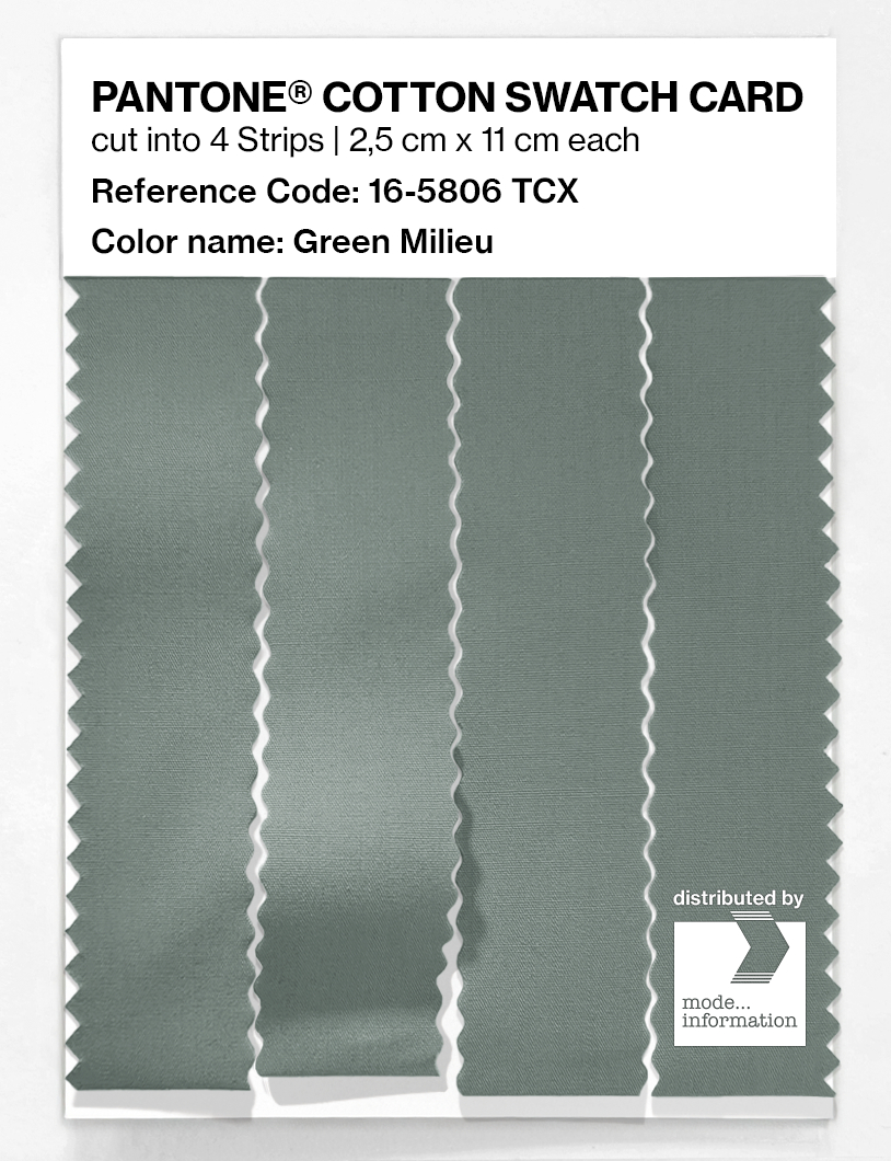 Product image 3 of the product “PANTONE® COTTON SWATCH CARD 16-5806 TCX Green Milieu ”