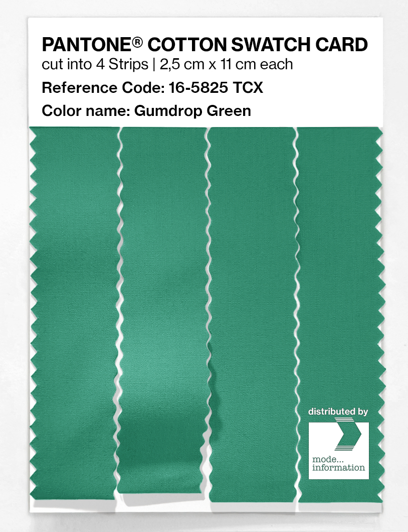 Product image 3 of the product “PANTONE® COTTON SWATCH CARD 16-5825 TCX Gumdrop Green ”