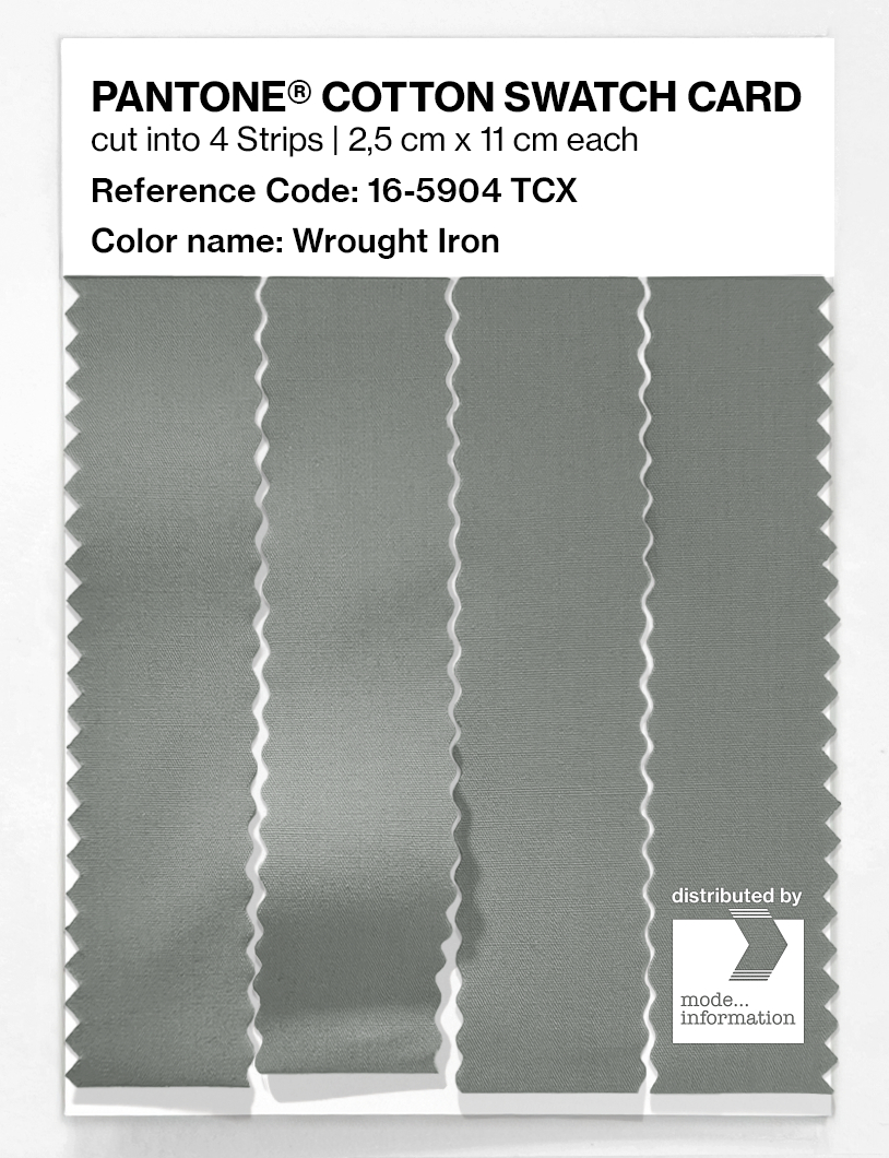 Product image 3 of the product “PANTONE® COTTON SWATCH CARD 16-5904 TCX Wrought Iron ”