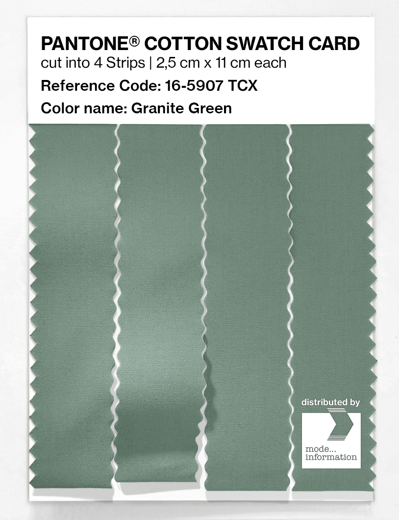 Artikelbild 3 des Artikels “PANTONE® COTTON SWATCH CARD 16-5907 TCX Granite Green “