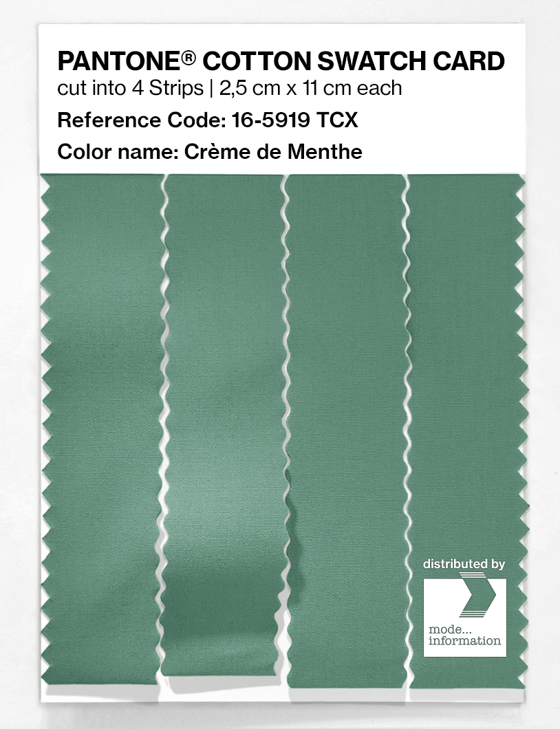 Product image 3 of the product “PANTONE® COTTON SWATCH CARD 16-5919 TCX Crème de Menthe ”