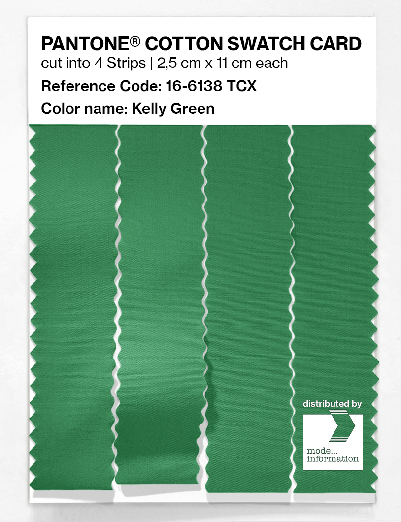 Product image 3 of the product “PANTONE® COTTON SWATCH CARD 16-6138 TCX Kelly Green ”