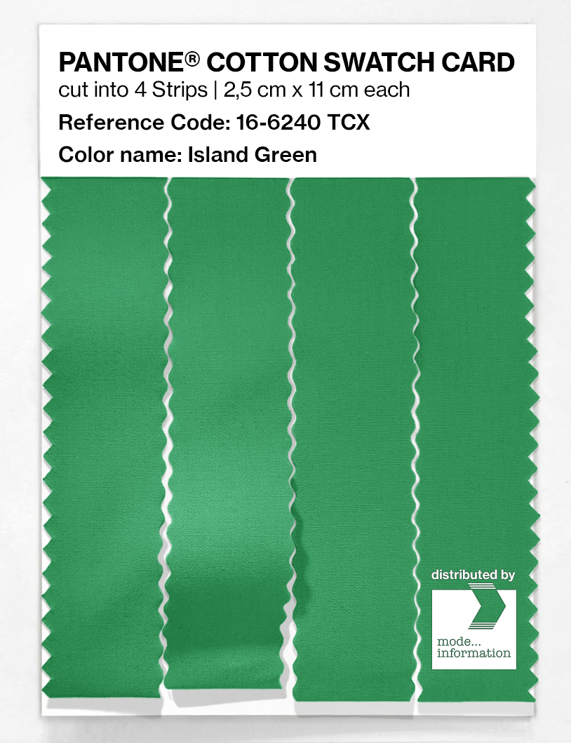 Artikelbild 3 des Artikels “PANTONE® COTTON SWATCH CARD 16-6240 TCX Island Green “