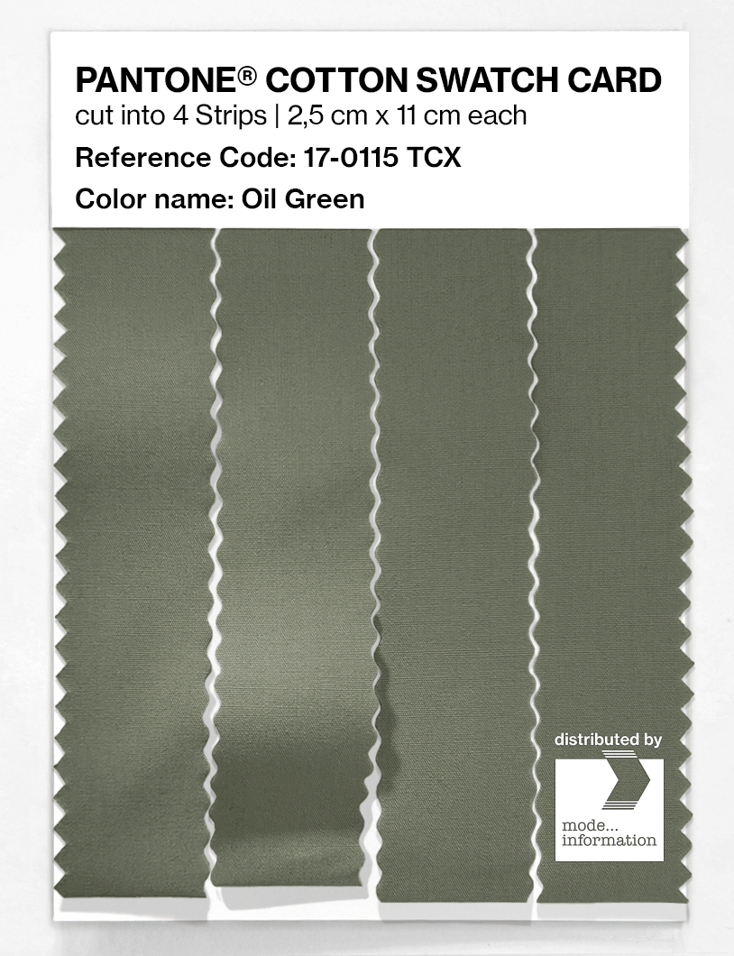 Product image 3 of the product “PANTONE® COTTON SWATCH CARD 17-0115 TCX Oil Green ”