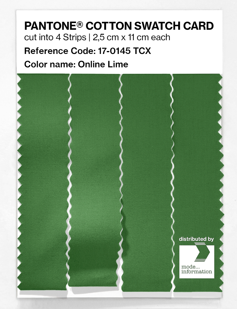 Product image 3 of the product “PANTONE® COTTON SWATCH CARD 17-0145 TCX Online Lime ”